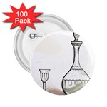 Wine Glass And Decanter 2.25  Buttons (100 pack) 
