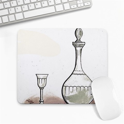 Wine Glass And Decanter Large Mousepads from ArtsNow.com Front