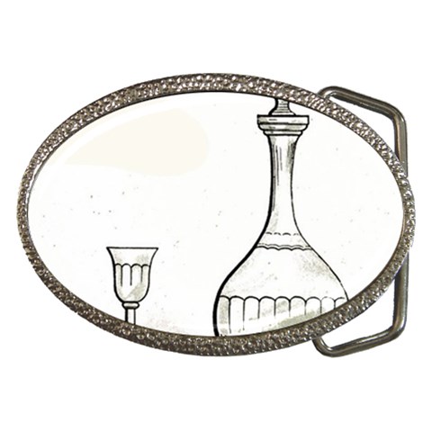 Wine Glass And Decanter Belt Buckles from ArtsNow.com Front