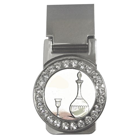 Wine Glass And Decanter Money Clips (CZ)  from ArtsNow.com Front