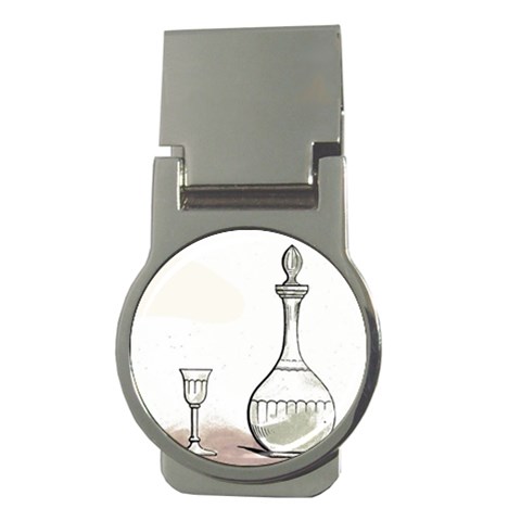 Wine Glass And Decanter Money Clips (Round)  from ArtsNow.com Front