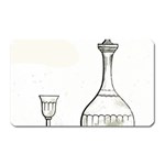 Wine Glass And Decanter Magnet (Rectangular)