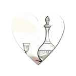 Wine Glass And Decanter Heart Magnet