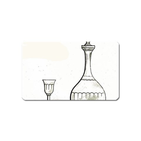 Wine Glass And Decanter Magnet (Name Card) from ArtsNow.com Front