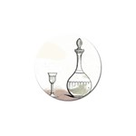 Wine Glass And Decanter Golf Ball Marker