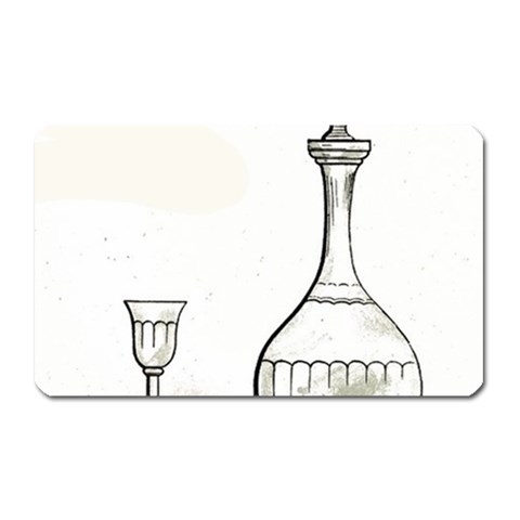Wine Glass And Decanter Magnet (Rectangular) from ArtsNow.com Front