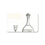Wine Glass And Decanter Magnet (Name Card)