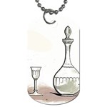 Wine Glass And Decanter Dog Tag (Two Sides)