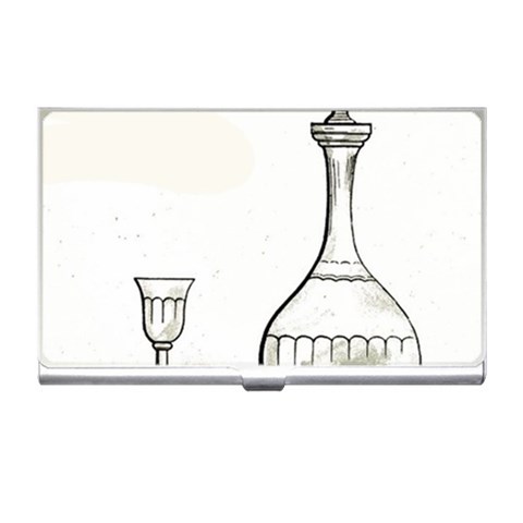 Wine Glass And Decanter Business Card Holder from ArtsNow.com Front