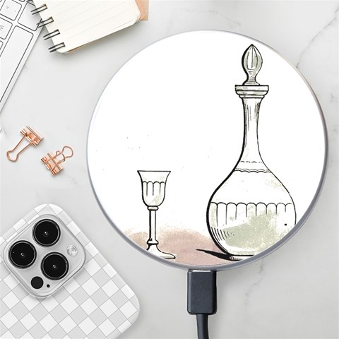 Wine Glass And Decanter Wireless Charger from ArtsNow.com Front