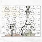 Wine Glass And Decanter Rectangular Jigsaw Puzzl