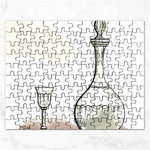 Wine Glass And Decanter Rectangular Jigsaw Puzzl from ArtsNow.com Front