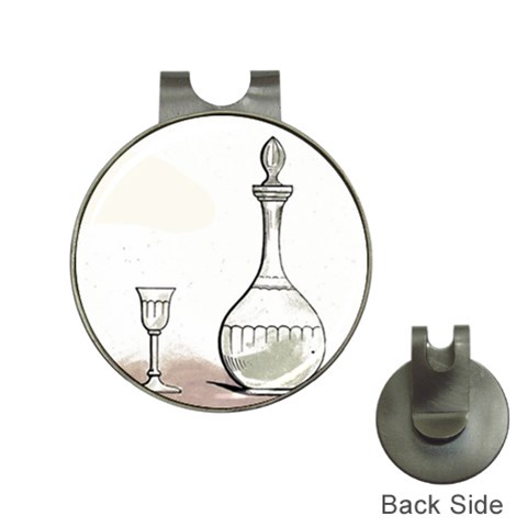 Wine Glass And Decanter Hat Clips with Golf Markers from ArtsNow.com Front
