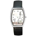 Wine Glass And Decanter Barrel Style Metal Watch