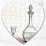 Wine Glass And Decanter Jigsaw Puzzle (Heart)
