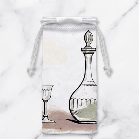 Wine Glass And Decanter Jewelry Bag from ArtsNow.com Front