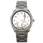 Wine Glass And Decanter Sport Metal Watch