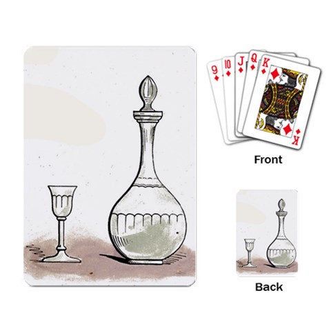Wine Glass And Decanter Playing Cards Single Design (Rectangle) from ArtsNow.com Back