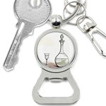 Wine Glass And Decanter Bottle Opener Key Chain