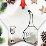 Wine Glass And Decanter Star Ornament (Two Sides)