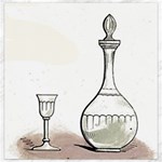 Wine Glass And Decanter Canvas 12  x 12 
