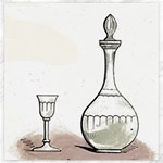 Wine Glass And Decanter Canvas 20  x 20 