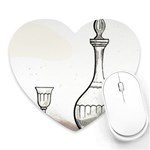 Wine Glass And Decanter Heart Mousepads