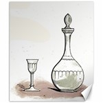 Wine Glass And Decanter Canvas 8  x 10 