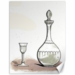 Wine Glass And Decanter Canvas 12  x 16 