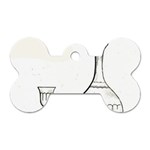 Wine Glass And Decanter Dog Tag Bone (One Side)