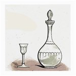 Wine Glass And Decanter Medium Glasses Cloth (2 Sides)