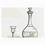 Wine Glass And Decanter Large Glasses Cloth (2 Sides)