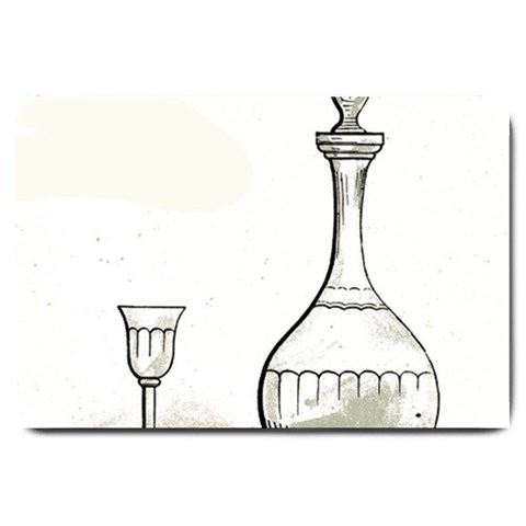 Wine Glass And Decanter Large Doormat  from ArtsNow.com 30 x20  Door Mat