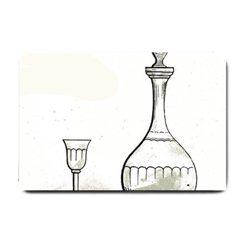 Wine Glass And Decanter Small Doormat  from ArtsNow.com 24 x16  Door Mat