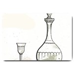 Wine Glass And Decanter Large Doormat 