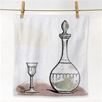 Wine Glass And Decanter Face Towel