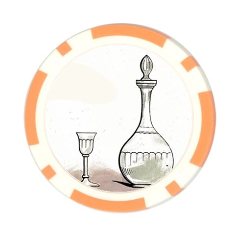 Wine Glass And Decanter Poker Chip Card Guard from ArtsNow.com Front