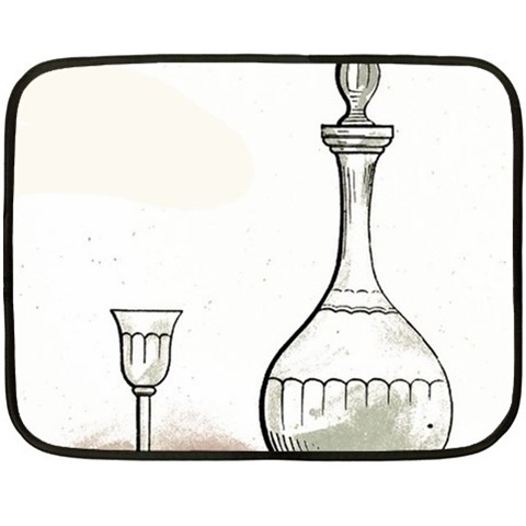 Wine Glass And Decanter Double Sided Fleece Blanket (Mini)  from ArtsNow.com 35 x27  Blanket Front