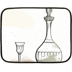 Wine Glass And Decanter Double Sided Fleece Blanket (Mini)  from ArtsNow.com 35 x27  Blanket Back
