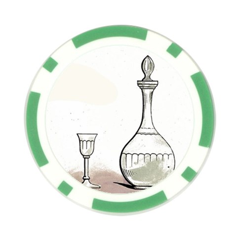 Wine Glass And Decanter Poker Chip Card Guard (10 pack) from ArtsNow.com Front