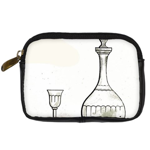 Wine Glass And Decanter Digital Camera Leather Case from ArtsNow.com Front