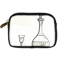 Wine Glass And Decanter Digital Camera Leather Case from ArtsNow.com Front