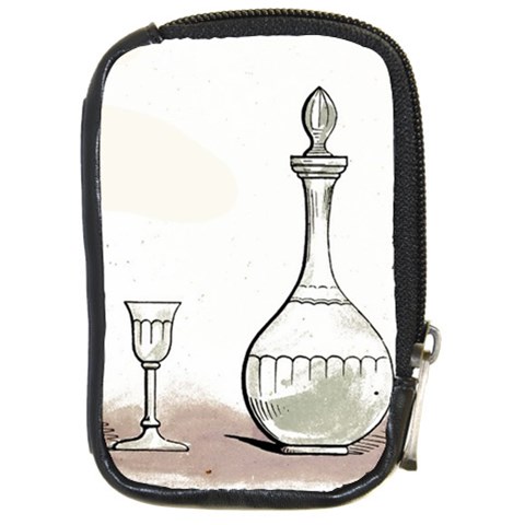 Wine Glass And Decanter Compact Camera Leather Case from ArtsNow.com Front
