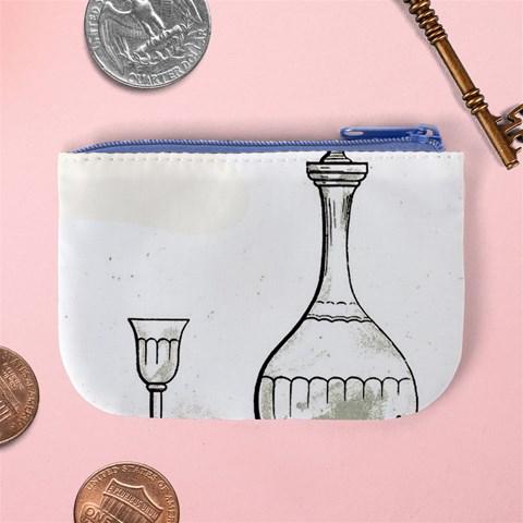 Wine Glass And Decanter Mini Coin Purse from ArtsNow.com Back