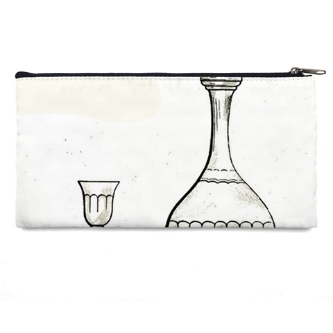 Wine Glass And Decanter Pencil Case from ArtsNow.com Back