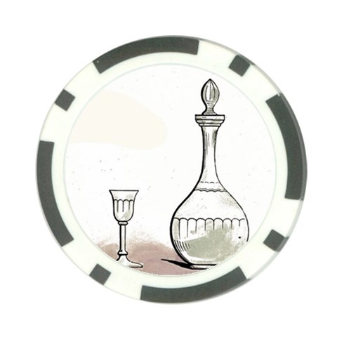 Wine Glass And Decanter Poker Chip Card Guard (10 pack) from ArtsNow.com Front