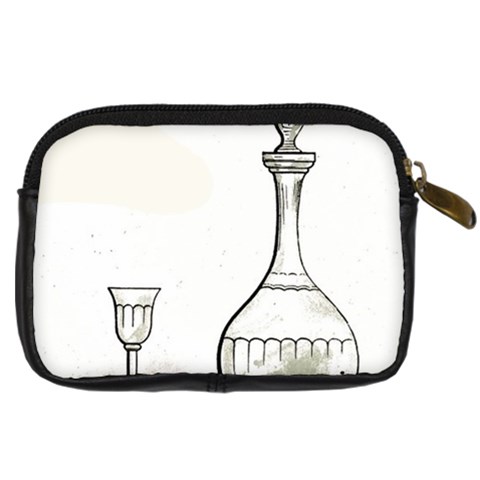 Wine Glass And Decanter Digital Camera Leather Case from ArtsNow.com Back