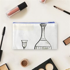 Wine Glass And Decanter Cosmetic Bag (Small) from ArtsNow.com Back