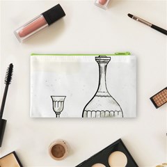 Wine Glass And Decanter Cosmetic Bag (Small) from ArtsNow.com Back
