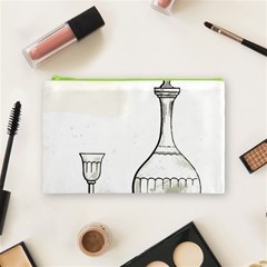 Wine Glass And Decanter Cosmetic Bag (Medium) from ArtsNow.com Front